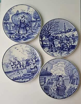 Buy Royal Delft Blauw Four Seasons Hanging Plates • 35£
