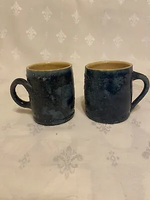 Buy Pair Of Vintage Ewenny Studio Pottery Mugs One  With Twisted Right Hand Handle • 24.99£