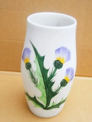 Buy V230)  Hand Painted Scottish Thistle Flower Easdale Pottery Scotland • 9.50£