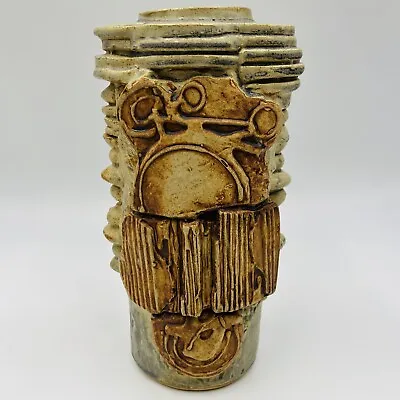 Buy Bernard Rooke Stoneware Pottery Vase Abstract Brutalist 11.25 In Mid Century • 758.67£