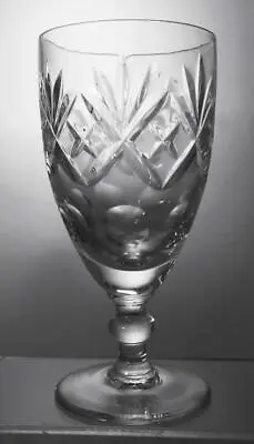 Buy Signed Royal Doulton Lead Crystal Cut Glass Sherry Glass Georgian Pattern  B108 • 5.27£