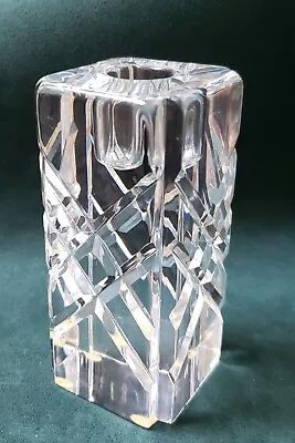 Buy Kosta Crystal - Anna Ehrner - 5  Single Light Candlestick Clear Square Cut • 18.05£