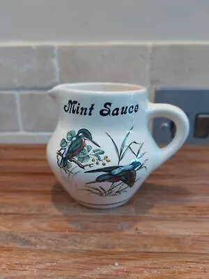Buy Vintage Mint Sauce Jug Kingfisher Goldfinch Brixham Pottery British Birds Lovely • 9.09£