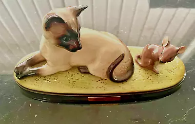 Buy Beswick VINTAGE Cat And Mouse Watch It Figurine On Plinth • 70£