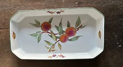 Buy Royal Worcester 'Evesham Vale' Green Rim Rectangular Oven To Table Dish • 24.99£