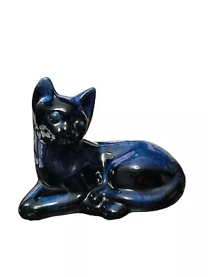 Buy Vintage Studio Blue Mountain Pottery Canada Cat Kitten Figurine Drip Glaze 80's • 31.18£