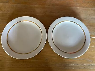 Buy 2 X Thomas Germany  Salad Plates 20cm White With Gold Inner Band - Rosenthal • 7.99£