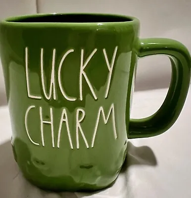 Buy New RAE DUNN St Patricks Day “LUCKY CHARM” Green Mug W/ Shamrocks Irish 2024 • 17.98£