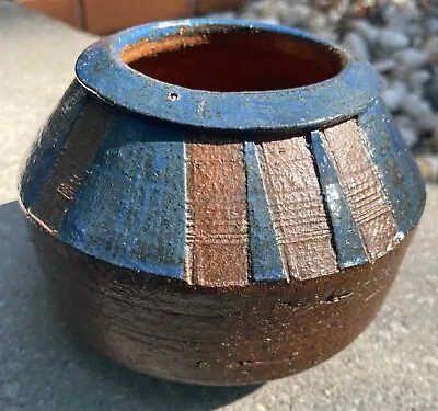 Buy Small Vintage Studio Pottery Stoneware Ceramic Vase Planter Modern Signed • 47.95£