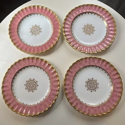Buy 4 Copeland Victorian Sevres Pink & Gold Gilt Medallion 10  Plates C1890, Daniell • 425.25£