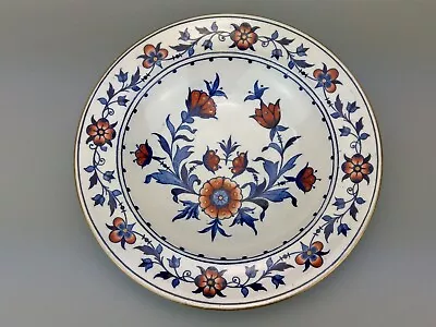 Buy Soup Plate Royal Worcester Vitreous Imari Style Blue & Orange Floral Pattern • 37£