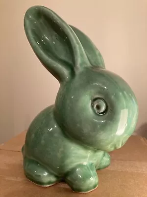 Buy Vintage Large Bourne Denby Marmaduke Green Rabbit 20cm, C. 1930's • 250£