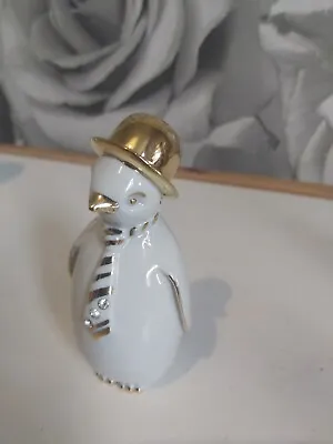 Buy Capodimonte Swarovski Limoges Penguin With Tie Figurine Porcelain • 13.99£