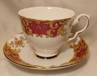 Buy Royal Stafford Bone China Majestic Pattern Made In England Teacup & Saucer • 8.52£