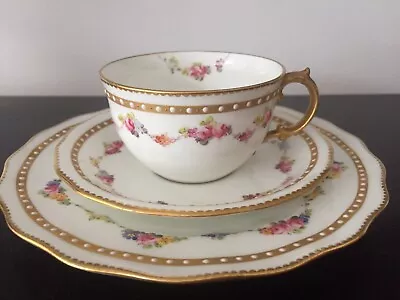 Buy Royal Crown Derby Raised Gilt Jewelled Mixed Trio #6580 #6582 C1900s • 10£