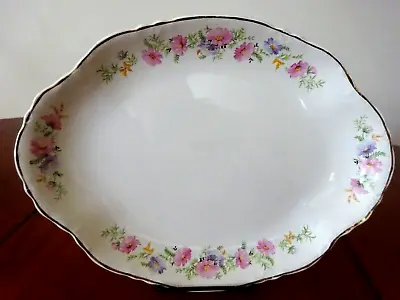 Buy **homer Laughlin Pink Flower Republic Shape 13  Oval Platter-ms17-r • 28.39£