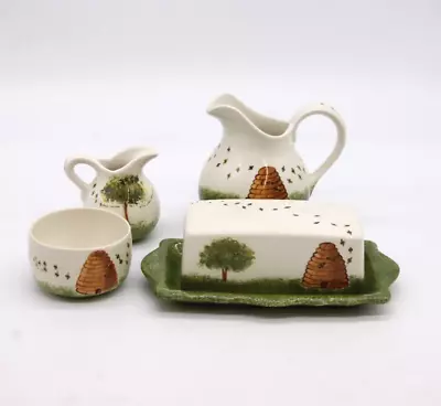 Buy SHIRWELL CRAFT / Lynmouth Vanessa Bee Hand Painted Garden Jugs Butter Dish • 4.99£