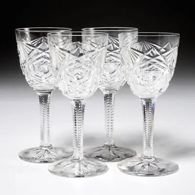 Buy Baccarat Lagny Clear Crystal Art Deco Cut Cordial Glasses 4pc 4  C • 208.72£