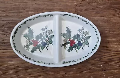 Buy Portmeirion The Holly And The Ivy Oval Divided Serving Dish  • 10£