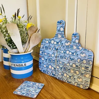 Buy Cornishware Inspired Dresser  Small Chopping Board In BLUE • 12£