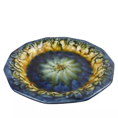 Buy Porthmadog Cymru Wales Pottery Blue Green Yellow Floral Dish Plate No. 19 • 20£