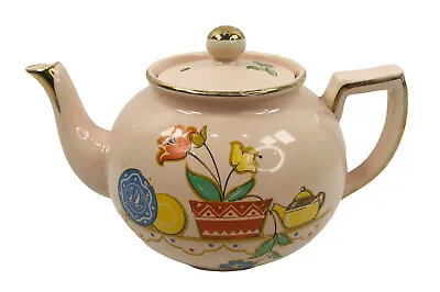Buy Arthur Wood Pink Teapot # 3875 Kitchen Floral Design England Circa 1954 VINTAGE • 10.41£