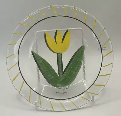Buy KOSTA BODA Hand Painted Display Plate, Tulip Design, Art Glass • 25£