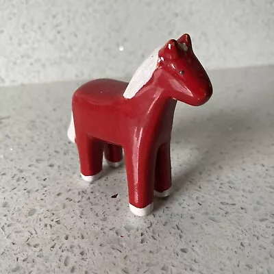 Buy Studio Pottery Ceramic Animal Original Hand Modelled Earthenware Horse Red • 9.99£