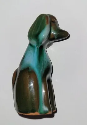 Buy Vintage BLUE MOUNTAIN CANADA Pottery Green Drip DOG Hound Long Ear FIGURINE • 24.50£