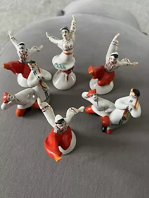 Buy Vintage USSR Porcelain Dancers, Group Of 6 • 16£