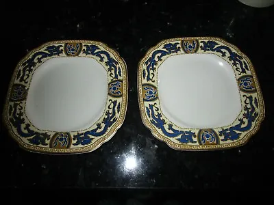 Buy Vintage China Tea Plates X 2 Booths Blue And Gold • 4£