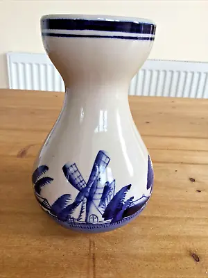 Buy Vintage Delft Ceramic Vase Windmill Hand Painted 14.5x7cm Blue White • 5£