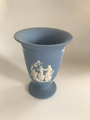 Buy Wedgwood Blue Jasperware Trumpet Vase • 29.99£