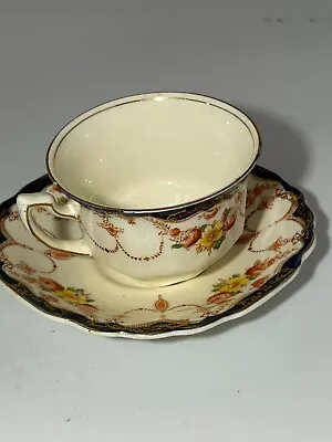 Buy Myott Son Blue Floral Gold Detailing Vintage China Teacup & Saucer Decorative#LH • 2.99£