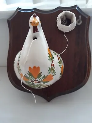 Buy Vintage Quimper Pottery Wall Bird Head String Feeder On Wooden Plinth Very Rare • 49.99£