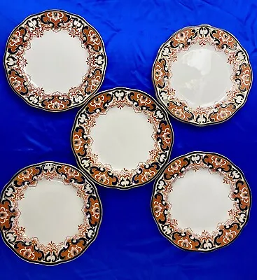Buy Royal Crown Derby Set Of 5 ANTIQUE 7” Wide Plates Porcelain 3973 Great Condition • 241.28£