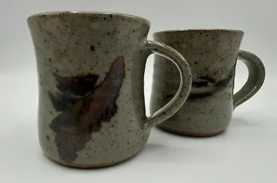 Buy Mary Mathews Studio Pottery 2 X Hand Made Stoneware Mugs - 150ml ~ VGC • 16.25£