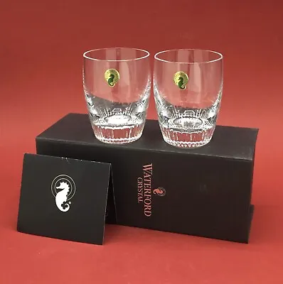 Buy Waterford Crystal Clear Light Cut Pair Of 10.5cm Whisky Tumblers New / Boxed • 85£