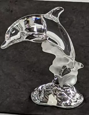 Buy Nachtmann Bleikristall Germany Leaded Frosted Crystal 4  Dolphin Figurine • 23.65£