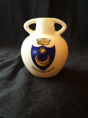 Buy W & R Carlton China Crested Ware Miniature Vase Portsmouth • 3.50£