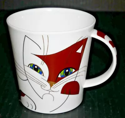 Buy Dunoon Fine Bone China Sophisticats Mug Made In England Style Brown White Cat • 18.99£