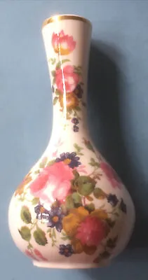 Buy Vintage White Fenton Staffordshire England Porcelain China Pink Floral Vase (a) • 6.99£