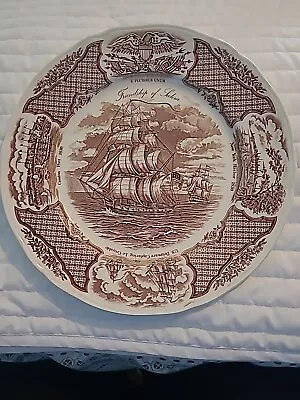 Buy Alfred Meakin Staffordshire England 10 1/2  Dinner Plate Brown Pattern  • 2£