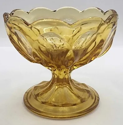 Buy 1970s Vintage Anchor Hocking Pressed Glass Fairfield Honey  Amber Pedestal • 2.40£