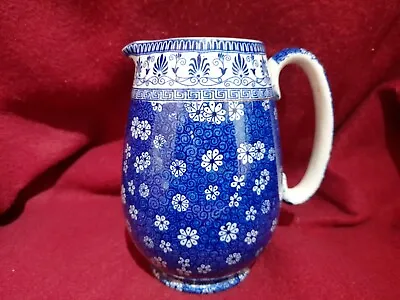 Buy SHELLEY Antique Early 1900s Cloisello BLUE & WHITE POTTERY JUG 15cm • 28.50£