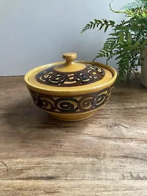 Buy Studio Pottery Brixham Lidded Bowl Pottery Vintage Collectible Ceramics Lid Chip • 15£