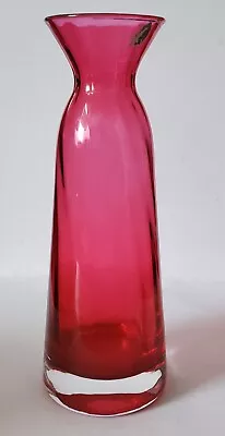 Buy Dartington Crystal Glass Cranberry Art Vase • 6.99£