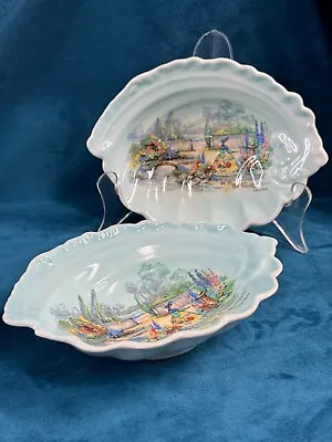 Buy Vintage Lancaster And Sons.  In An Old World Garden  - Pair Of Shell Dishes/Bowl • 22.10£