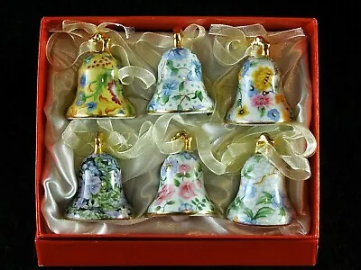 Buy Vintage Twos Company Chintz Mini Bell Set Chintzware Caroline Mollie Ornament  • 80.51£