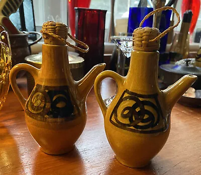 Buy Brixham Pottery Oil/ Vinegar Jugs With Stoppers￼￼ Excellent Condition • 9.50£
